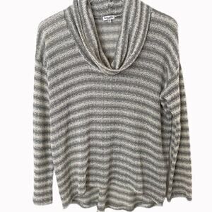 Splendid Light Weight Striped Cowl Neck Sweater Sz S